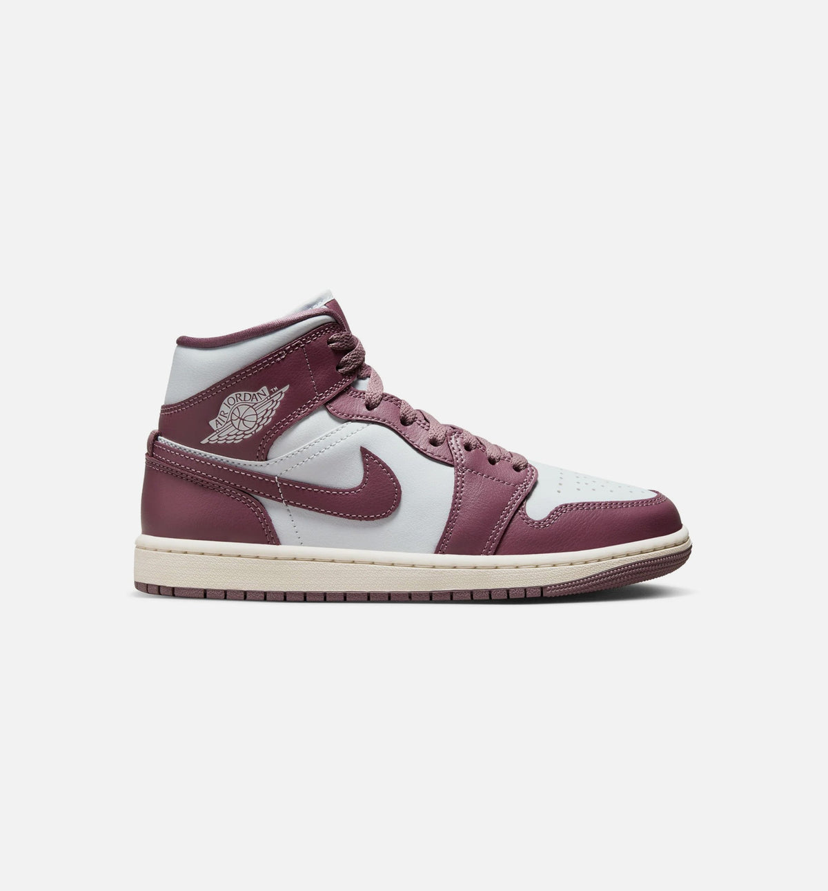 Air Jordan 1 Mid Sky J Mauve Women's Lifestyle Shoes - Pure Platinum / Sky J Mauve / Sail