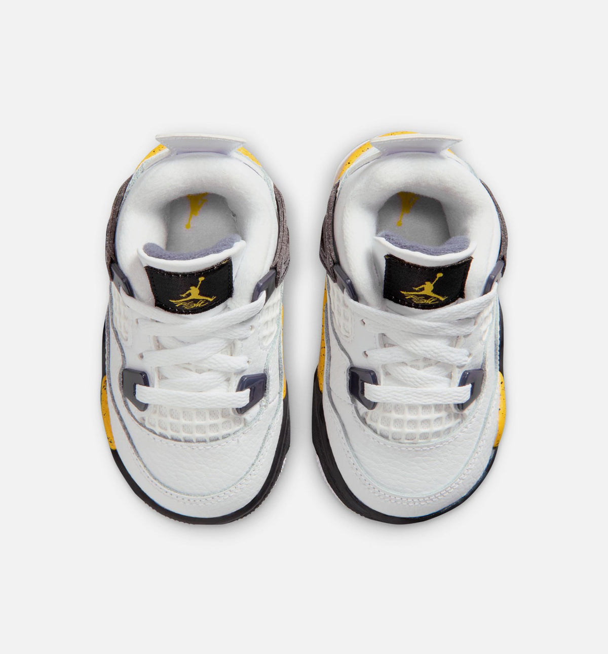 Air Jordan 4 Retro Rare Air Tour Yellow Infant & Toddler Lifestyle Shoes - White / Dark Blue Grey / Tour Yellow