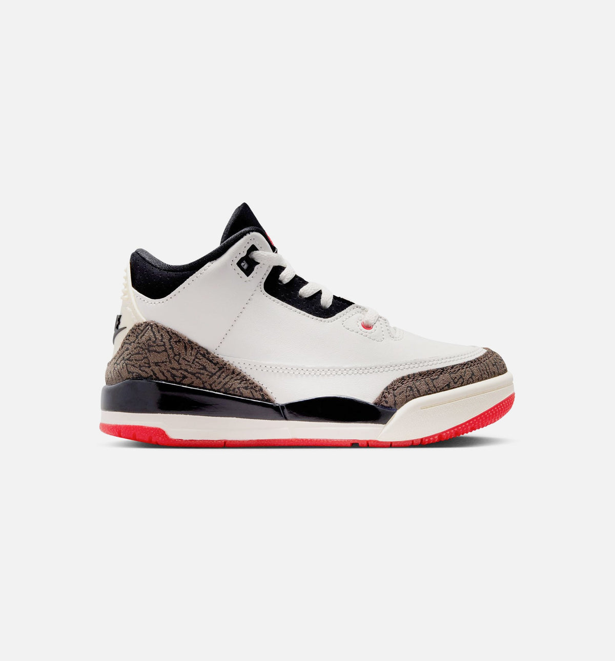 Air Jordan 3 Retro Sail and University Red Preschool Lifestyle Shoes - Sail / Black / University Red