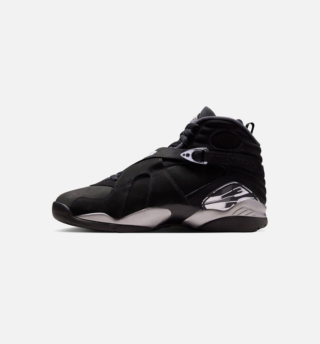 Air Jordan 8 Retro Chrome Men's Lifestyle Shoes - Black / White / Light Graphite