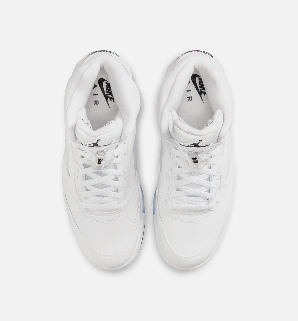 Air Jordan 5 Retro OG White Metallic Men's Lifestyle Shoes - White / Metallic Silver / Black