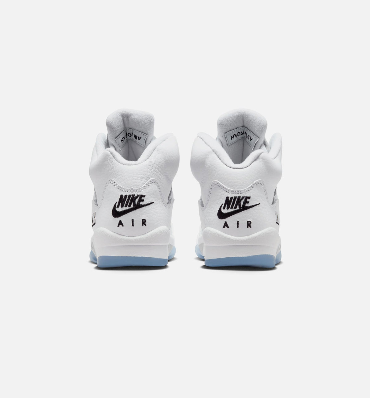 Air Jordan 5 Retro OG White Metallic Grade School Lifestyle Shoes - White / Black / Metallic Silver
