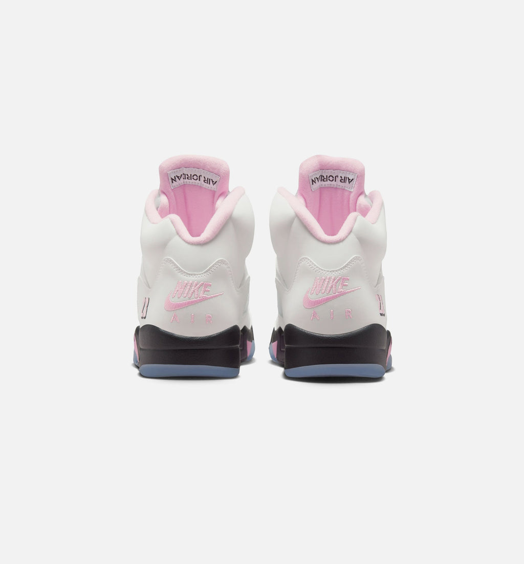 Air Jordan 5 Retro Medium Soft Pink Men's Lifestyle Shoes - White / Soft Pink / Black