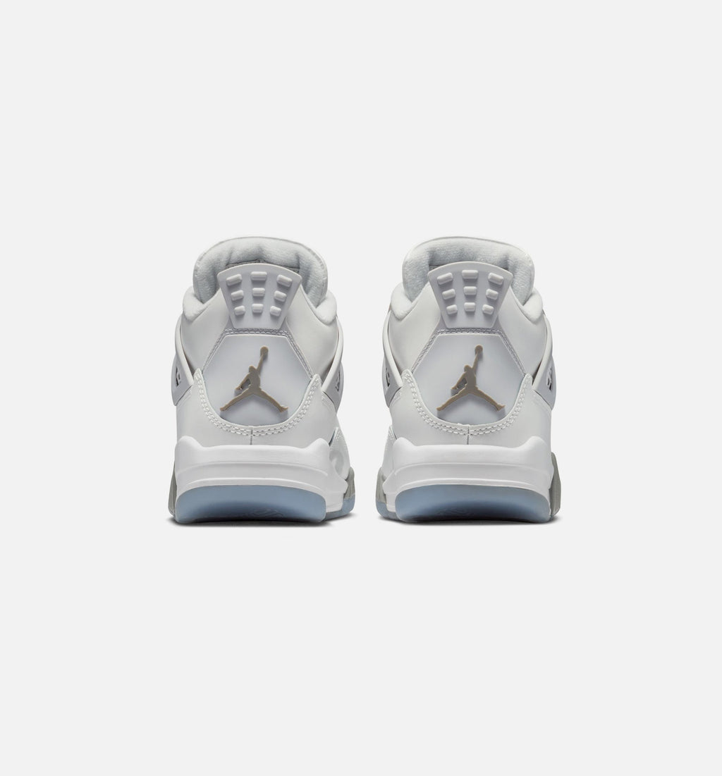Air Jordan 4 Retro Blue Chill Grade School Lifestyle Shoes - Photon Dust / Blue Chill / Flat Pewter / White / Blue Tint