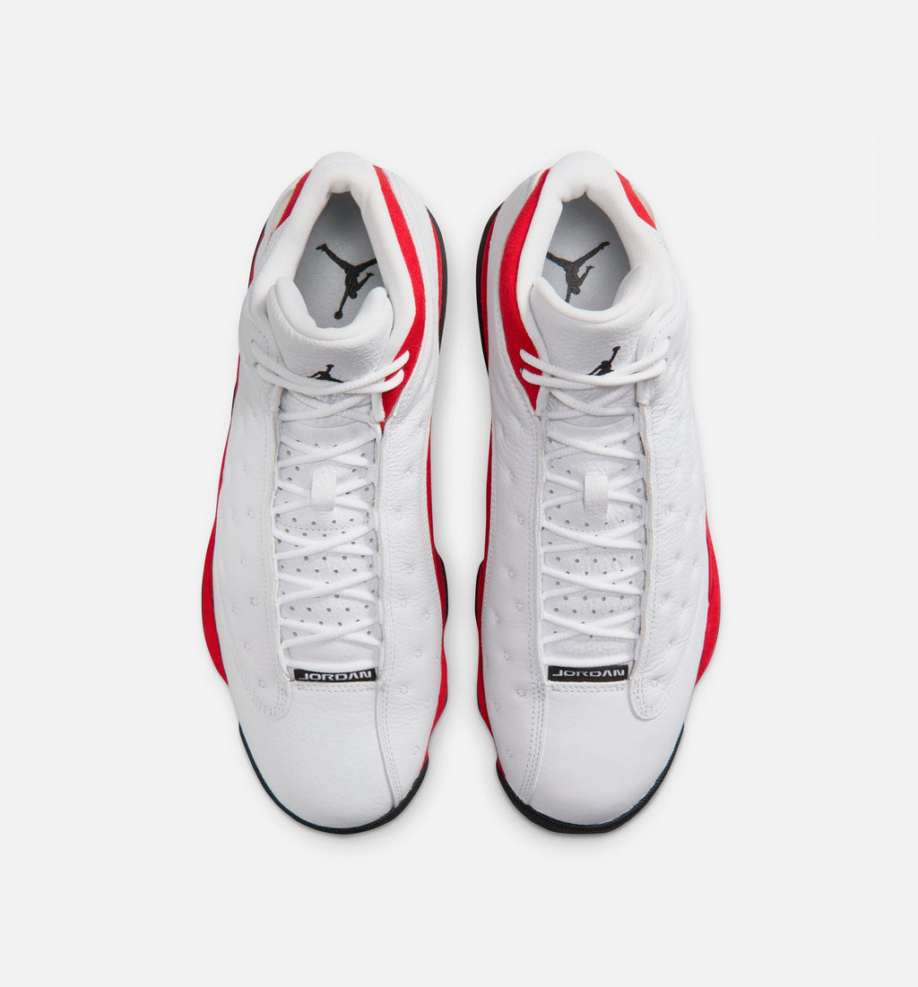 Air Jordan 13 Retro White and University Red Men's Lifestyle Shoes - White / Black / True Red