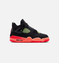 Air Jordan 4 Retro Black Infrared 23 Grade School Lifestyle Shoes - Black / Infrared 23 / Bright Mango