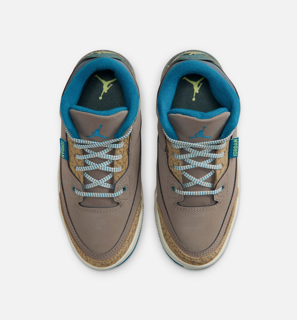 Air Jordan 3 Retro Olive Grey Preschool Lifestyle Shoes - Olive Grey / Green Abyss / Khaki