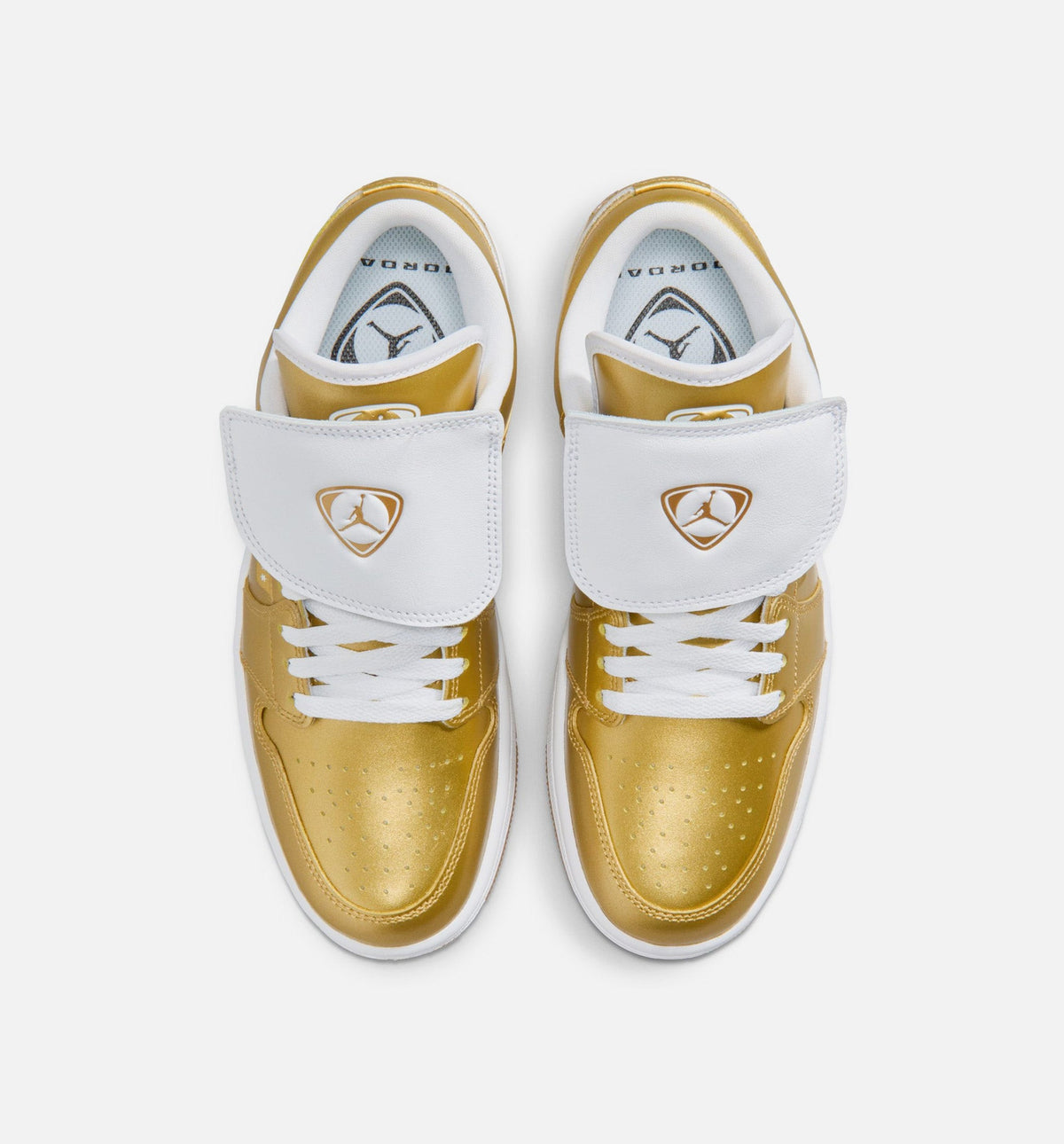 Air Jordan 1 Low Women's Lifestyle Shoes - Gold / White / Gum Yellow