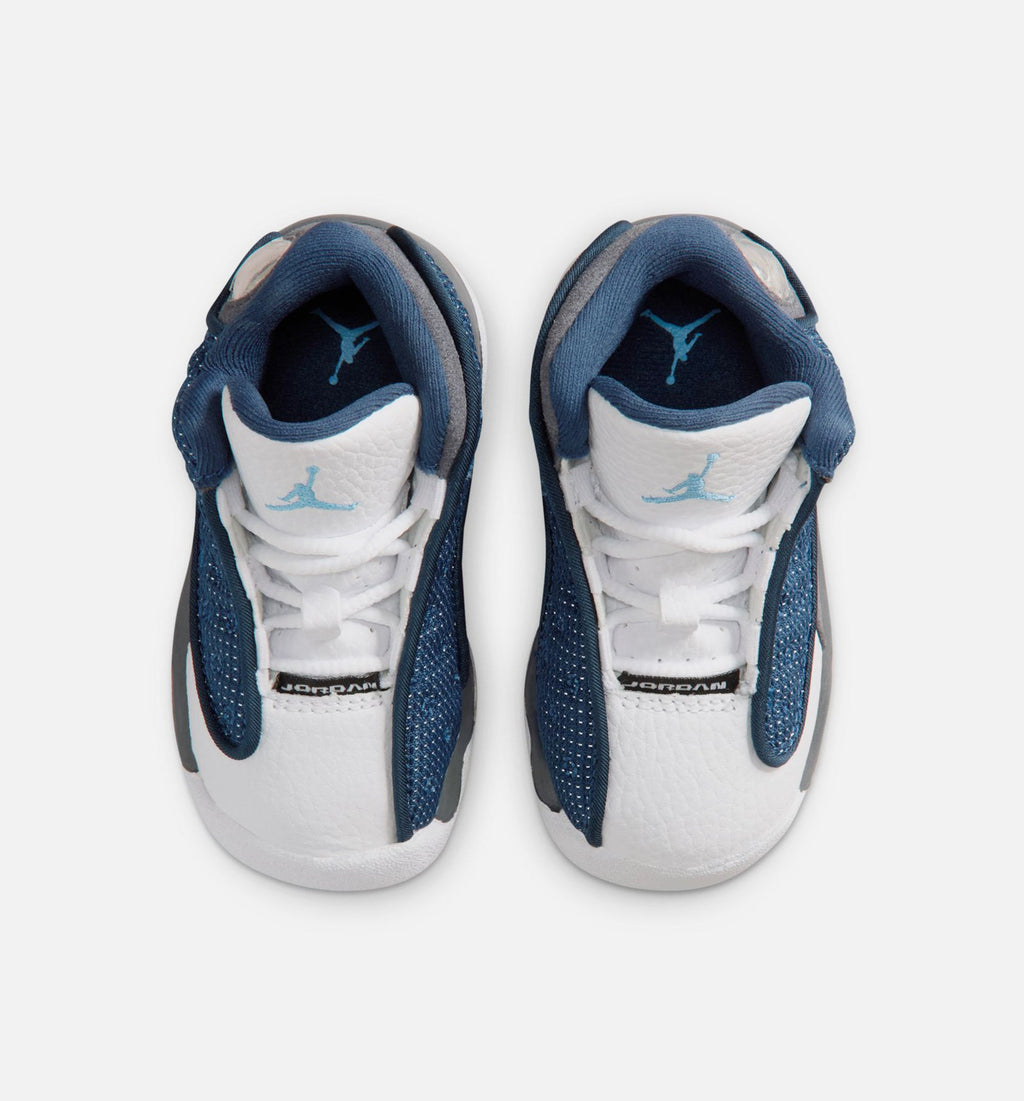 Air Jordan 13 Retro Flint Infant & Toddler Lifestyle Shoes - Navy / University Blue / Flint Grey