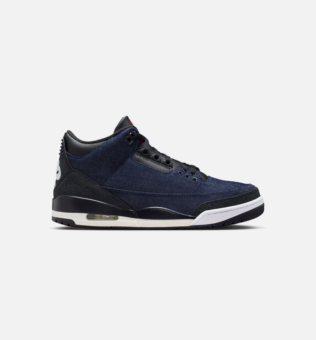 Air Jordan 3 x Levi's Indigo and Gym Red Men's Lifestyle Shoes - Denim / Black / Sail